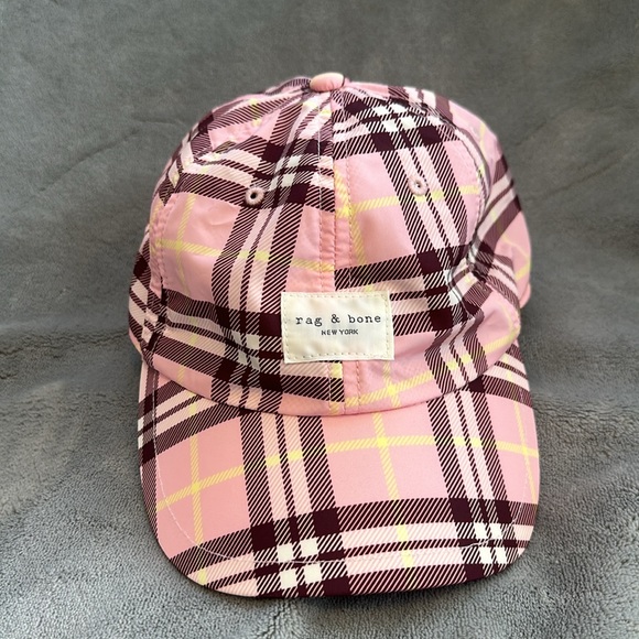 Rag & bone Addison plaid baseball cap - Picture 2 of 5